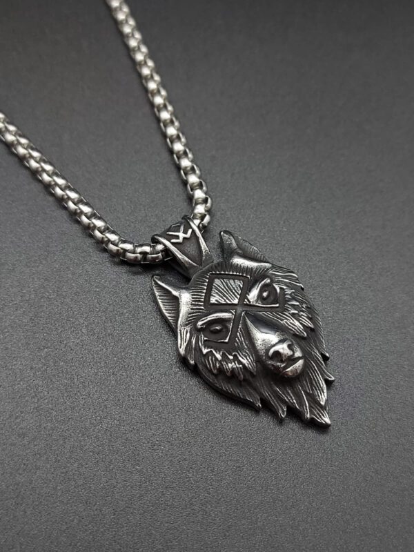 Wolfskopf mit Rune – Bild 4