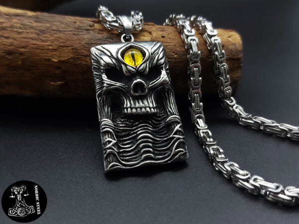 Totenkopf mit Auge (Gelb)
