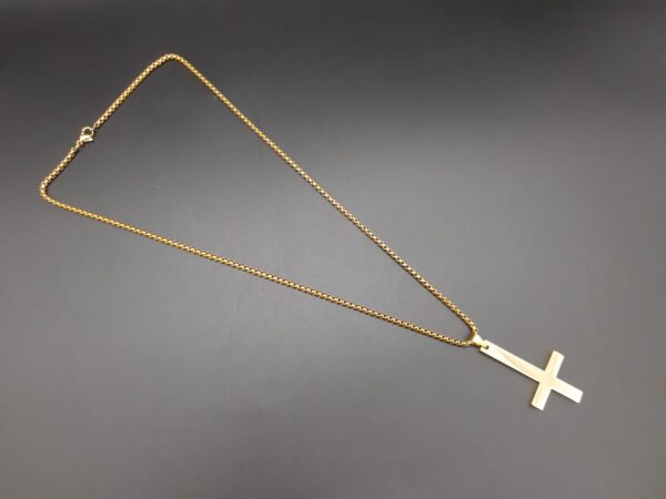 Petruskreuz umgekehrtes Kreuz in gold-/schwarz- oder silberfarben – Bild 10