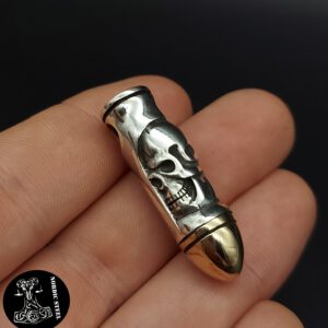 Patrone mit Skull 9,5 Gramm Sterlingsilber 925er