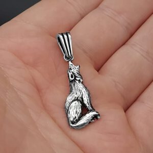 Heulender Wolf 3,9 Gramm Sterlingsilber 925er